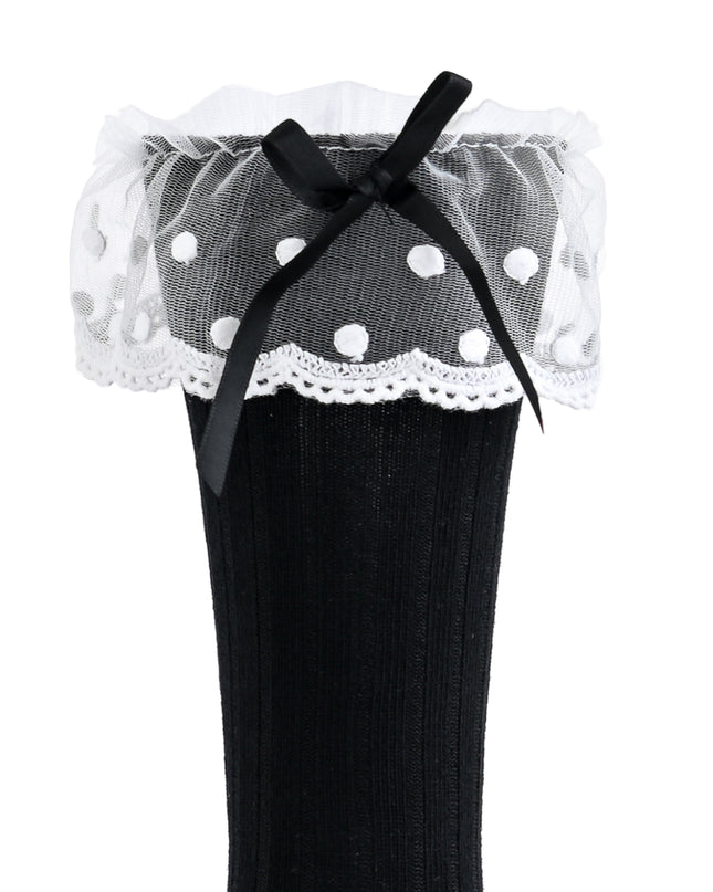 kids atelier mimi tutu Ankle Skirt Polka Bow Socks