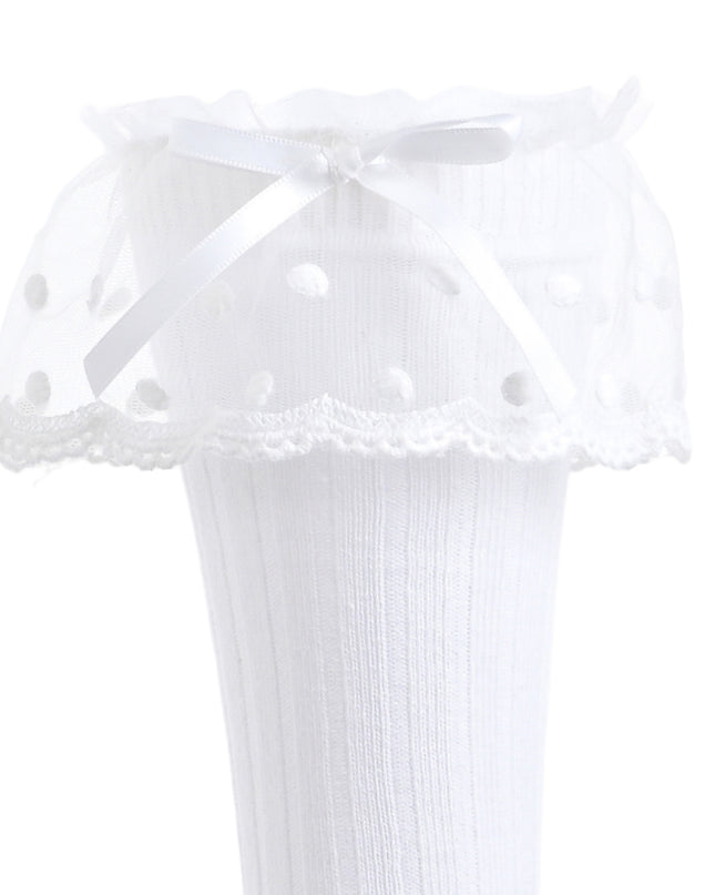 kids atelier mimi tutu Ankle Skirt Polka Bow Socks