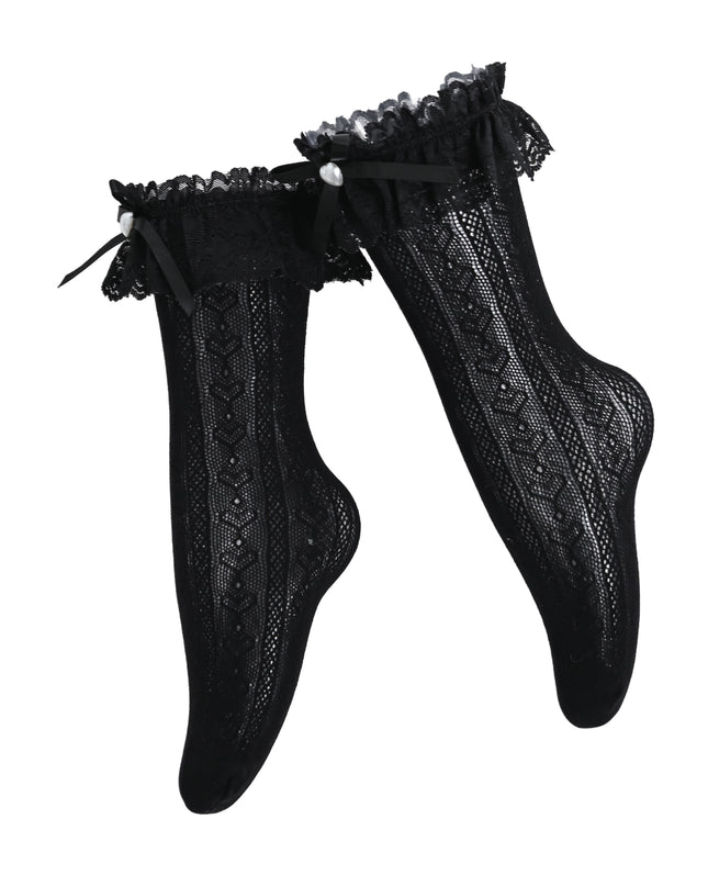 kids atelier mimi tutu Heart Lace Ribbon Socks