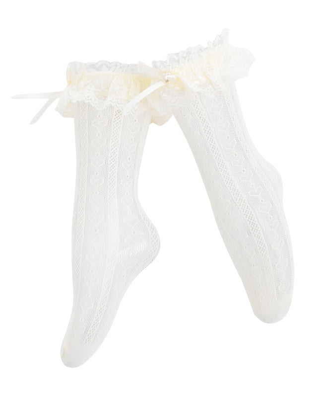 kids atelier mimi tutu Heart Lace Ribbon Socks