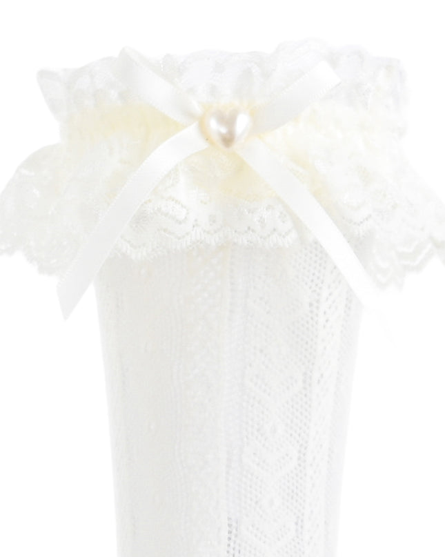 kids atelier mimi tutu Heart Lace Ribbon Socks