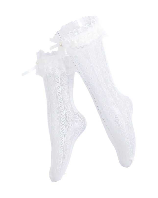 kids atelier mimi tutu Heart Lace Ribbon Socks