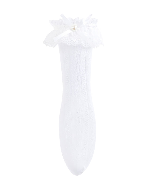 kids atelier mimi tutu Heart Lace Ribbon Socks
