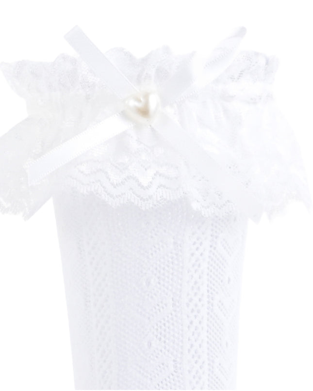 kids atelier mimi tutu Heart Lace Ribbon Socks