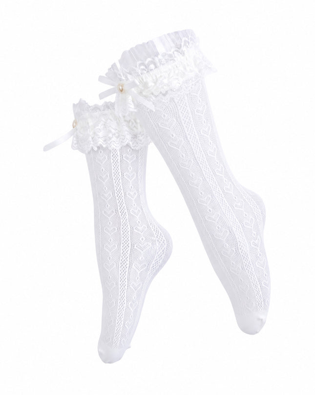 kids atelier mimi tutu Heart Lace Ribbon Socks