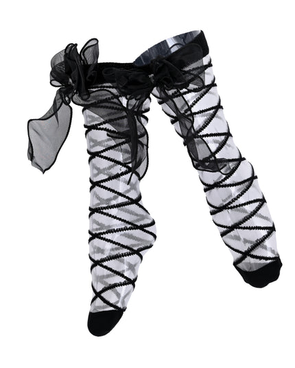 kids atelier mimi tutu Tulle Tie Wrap Heart Socks