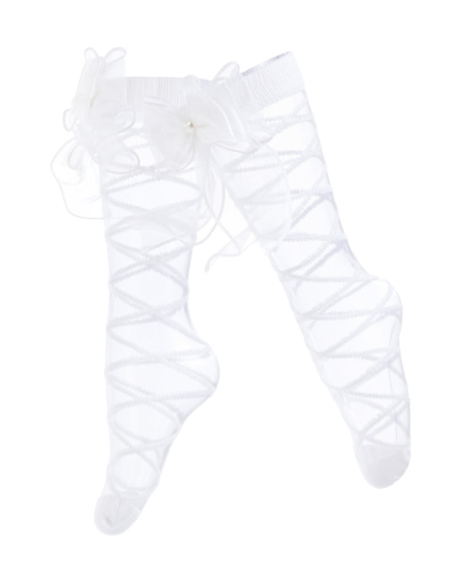 kids atelier mimi tutu Tulle Tie Wrap Heart Socks