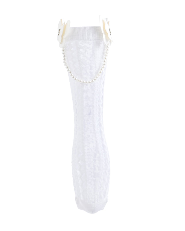 kids atelier mimi tutu Butterfly Lace Pearl Link Socks
