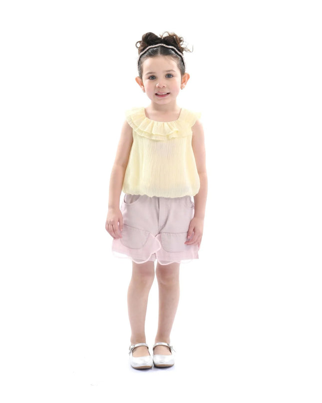 kidsatelier-mimitutu-Yellow-Mauve-Ruffle-Outfit-Set