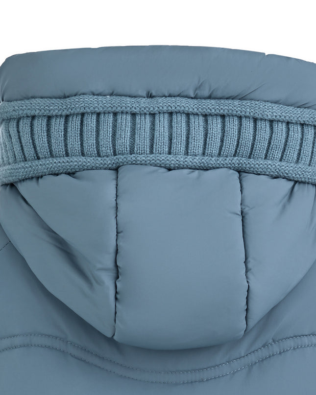 kids atelier mimi tutu Blue Pom-Pom Puffer Jacket
