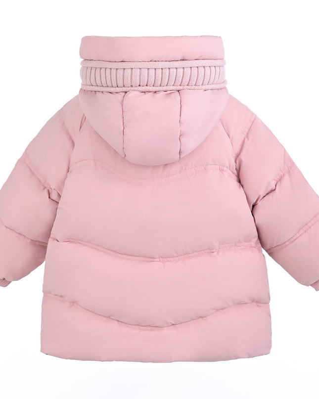 kids atelier mimi tutu Light Pink Pom-Pom Puffer Jacket