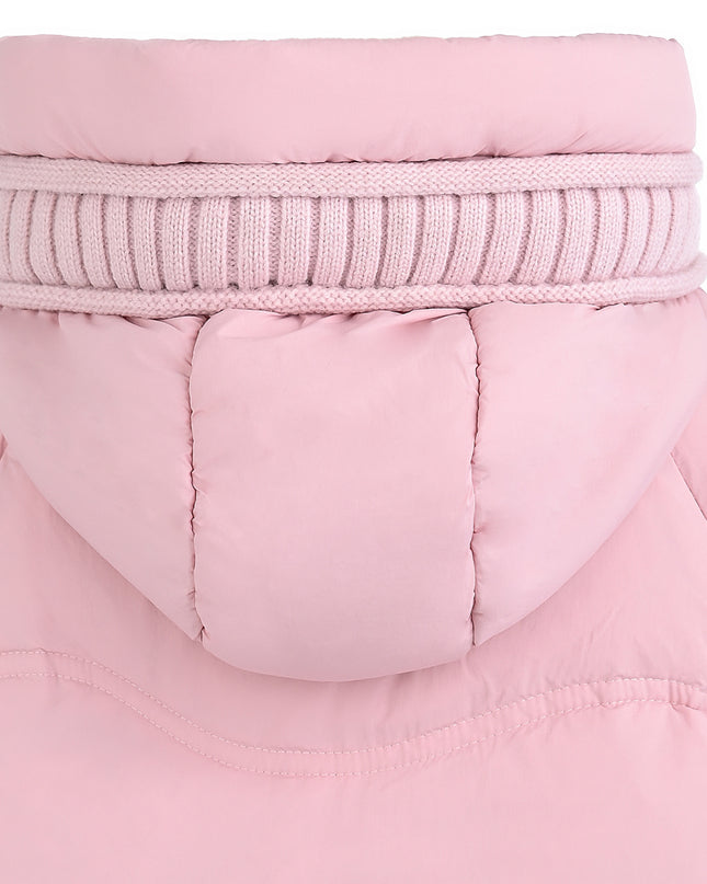 kids atelier mimi tutu Light Pink Pom-Pom Puffer Jacket