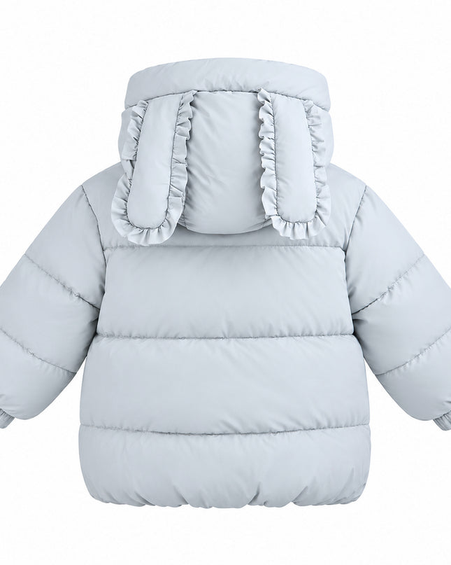 kids atelier mimi tutu Blue Bow-Detail Puffer Jacket