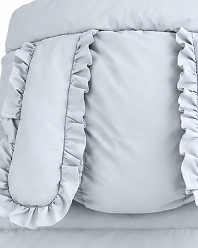 kids atelier mimi tutu Blue Bow-Detail Puffer Jacket