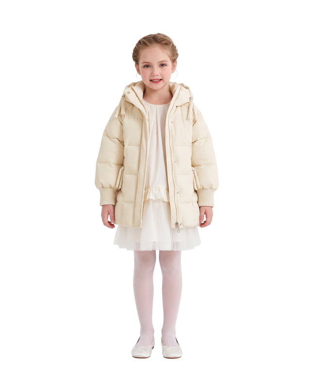 Kids Atelier Mimi Tutu Yellow Quilted Hooded Jacket
