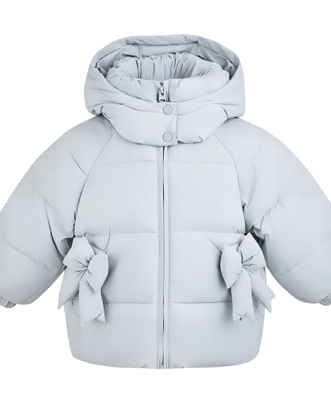 Kids Atelier Mimi Tutu Blue Bow Puffer Jacket