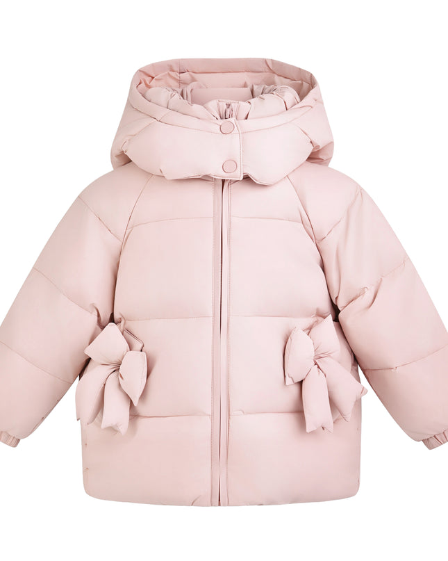 Kids Atelier Mimi Tutu Pink Bow Puffer Jacket