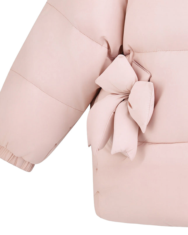 Kids Atelier Mimi Tutu Pink Bow Puffer Jacket