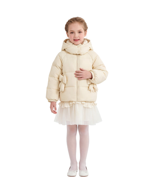 Kids Atelier Mimi Tutu Yellow Bow Puffer Jacket