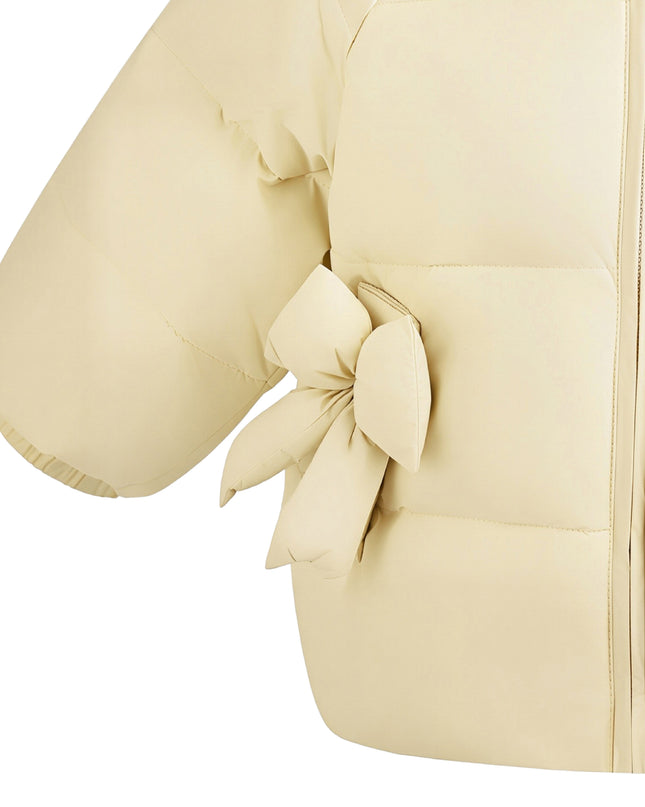 Kids Atelier Mimi Tutu Yellow Bow Puffer Jacket