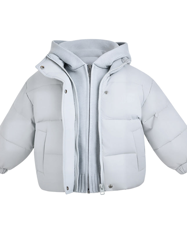 Kids Atelier Mimi Tutu Blue Hooded Puffer Jacket