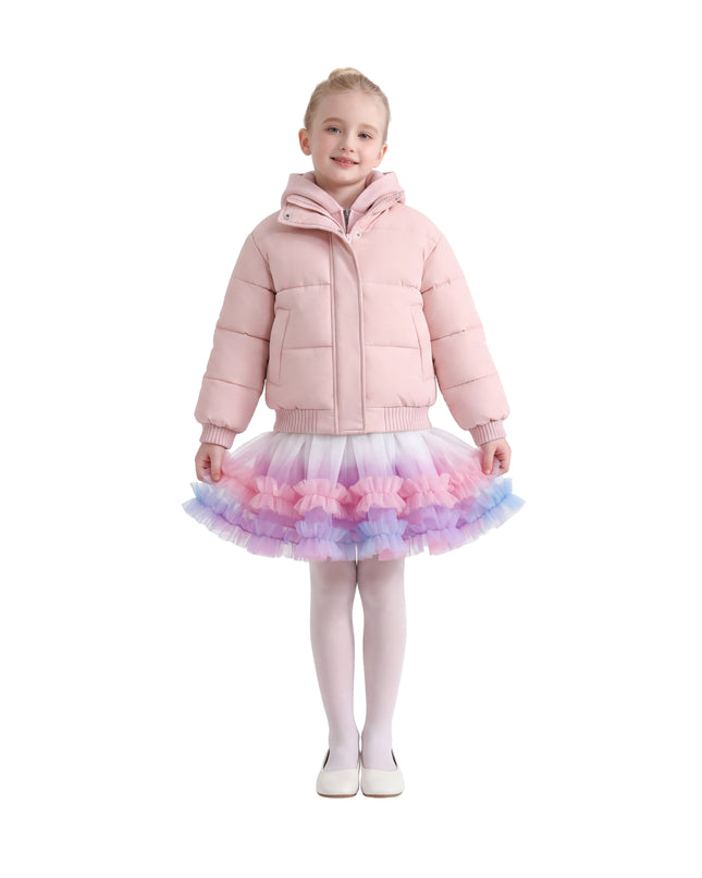 Kids Atelier Mimi Tutu Pink Hooded Puffer Jacket