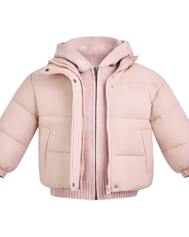 Kids Atelier Mimi Tutu Pink Hooded Puffer Jacket