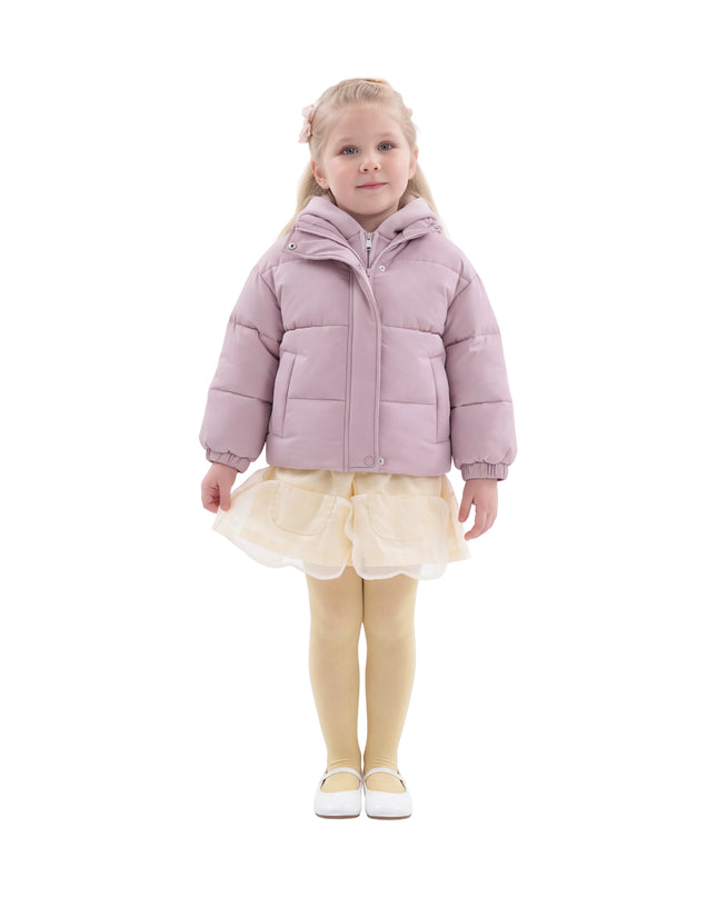 Kids Atelier Mimi Tutu Purple Hooded Puffer Jacket