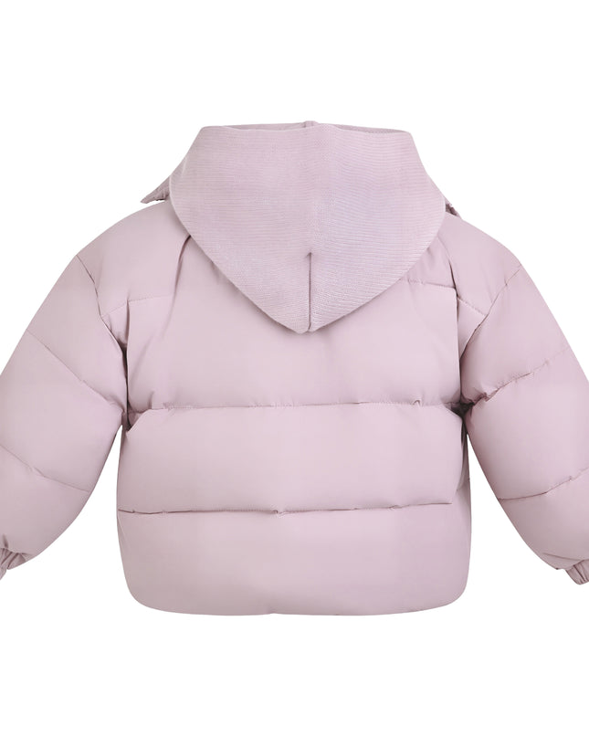 Kids Atelier Mimi Tutu Purple Hooded Puffer Jacket