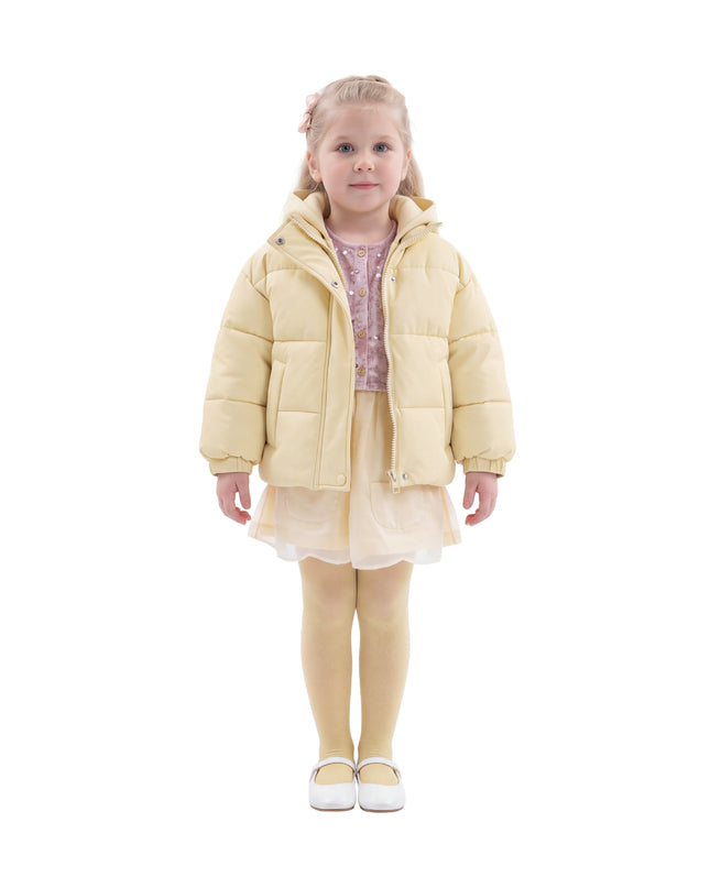 Kids Atelier Mimi Tutu Yellow Hooded Puffer Jacket