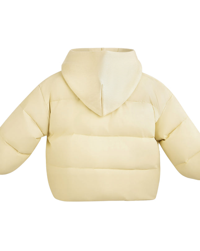 Kids Atelier Mimi Tutu Yellow Hooded Puffer Jacket