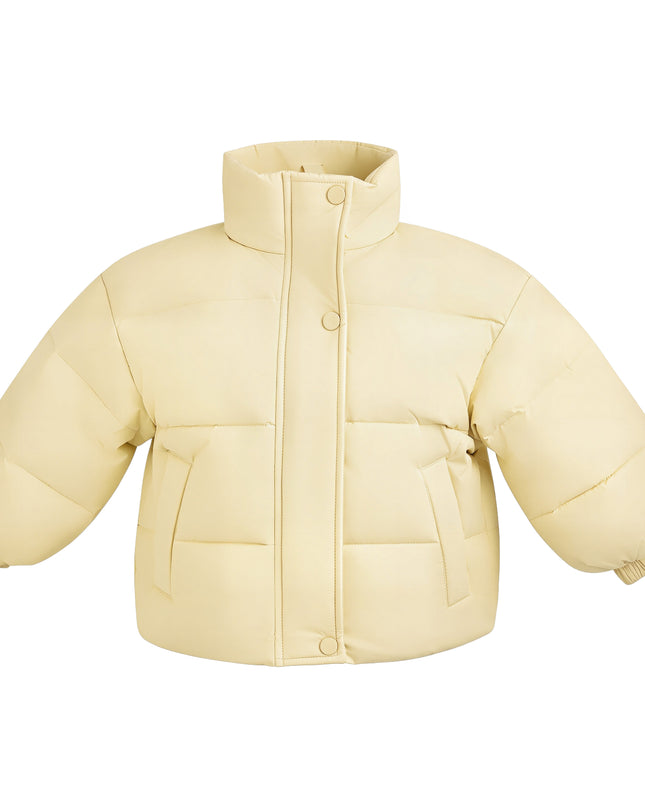 Kids Atelier Mimi Tutu Yellow Hooded Puffer Jacket
