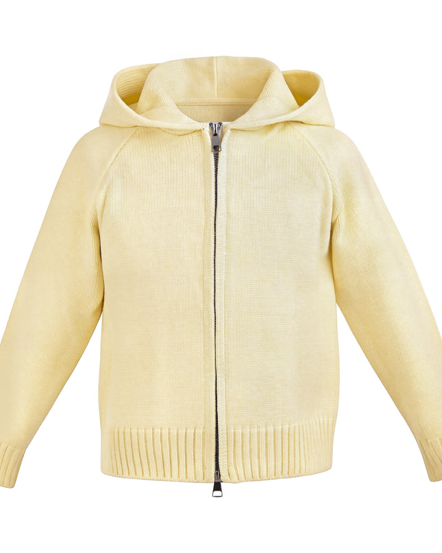 Kids Atelier Mimi Tutu Yellow Hooded Puffer Jacket
