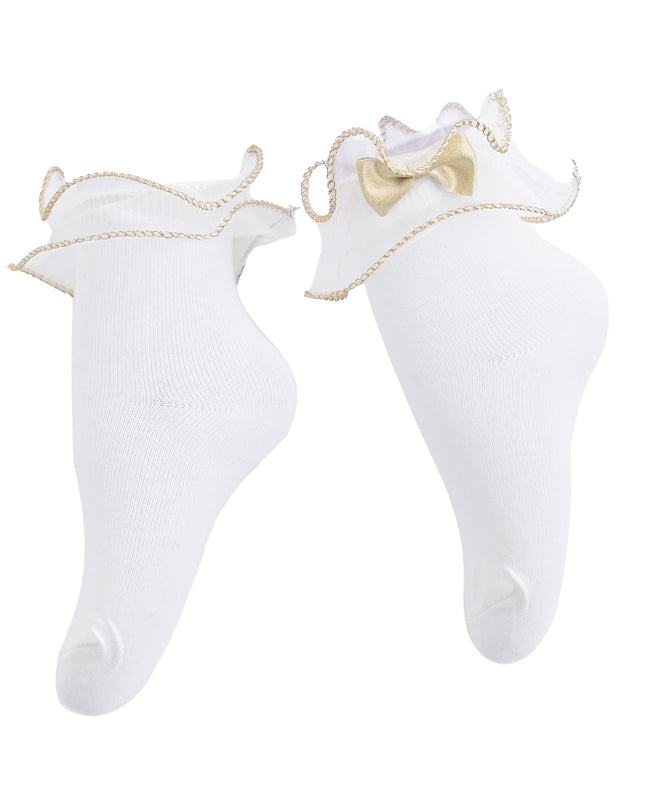 kids atelier mimi tutu white Ruffle-Trim Socks