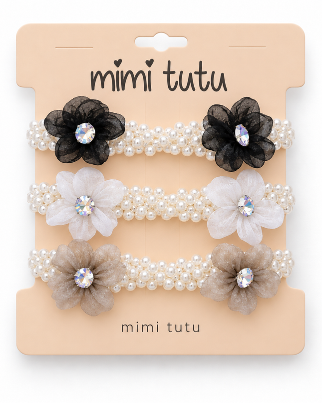 kids atelier mimi tutu Pearl Flower Scrunchie Set