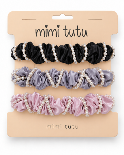 kids atelier mimi tutu Pearl Accent Scrunchie Set