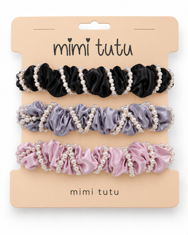kids atelier mimi tutu Pearl Accent Scrunchie Set