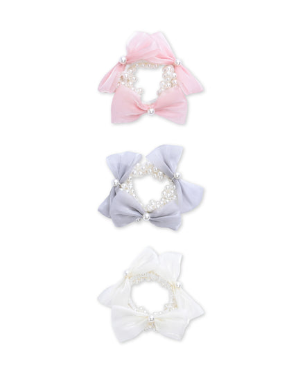 kids atelier mimi tutu Pearl Bow Scrunchie Set