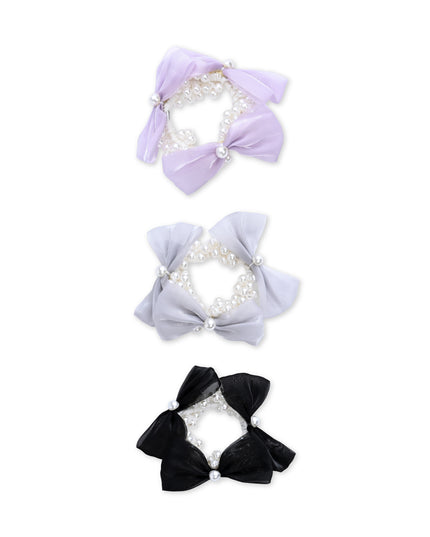 kids atelier mimi tutu Pearl Bow Scrunchie Set