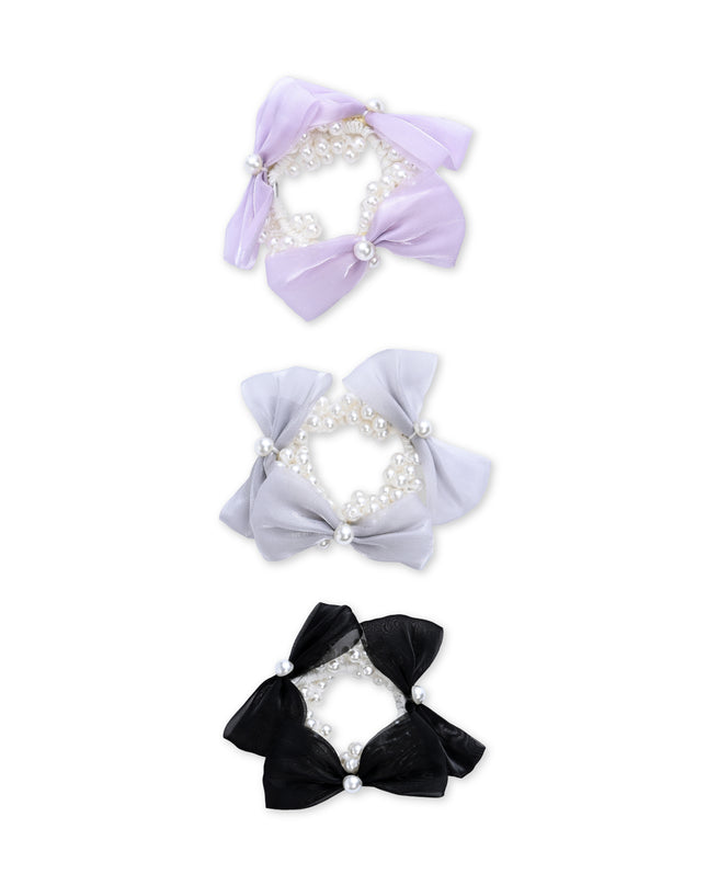 kids atelier mimi tutu Pearl Bow Scrunchie Set