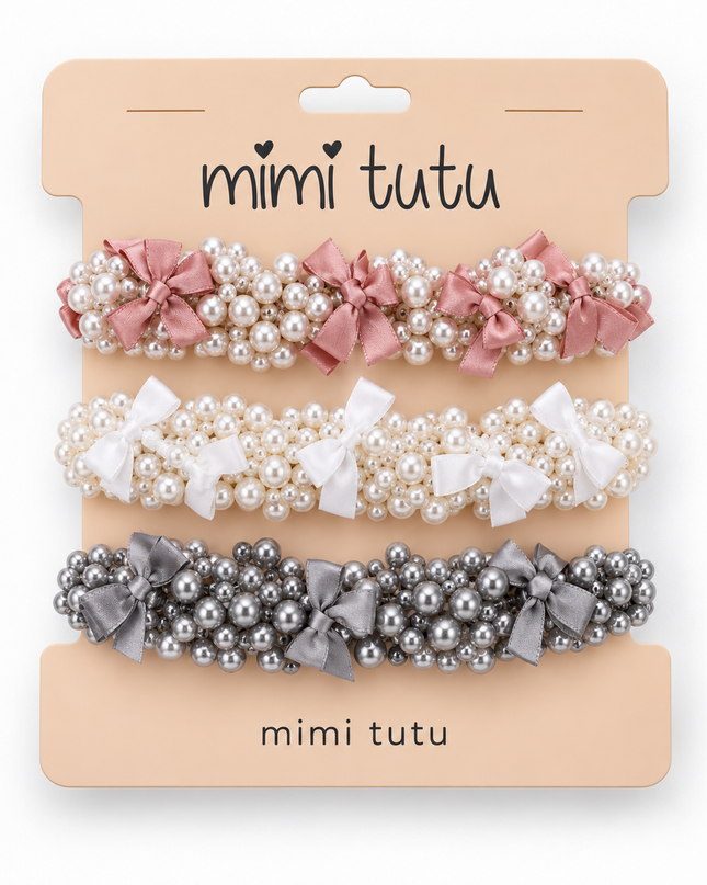 kids atelier mimi tutu Beaded Bow Scrunchie Set