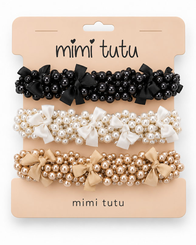 kids atelier mimi tutu Beaded Bow Scrunchie Set