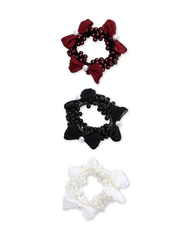 kids atelier mimi tutu Pearl Cluster Bow Scrunchie Set