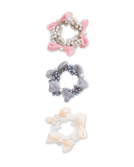 kids atelier mimi tutu Pearl Cluster Bow Scrunchie Set