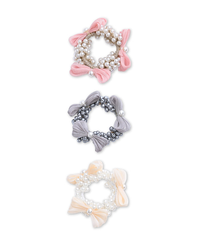 kids atelier mimi tutu Pearl Cluster Bow Scrunchie Set