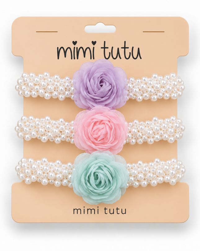 kids atelier mimi tutu Pearl Petal Scrunchie set