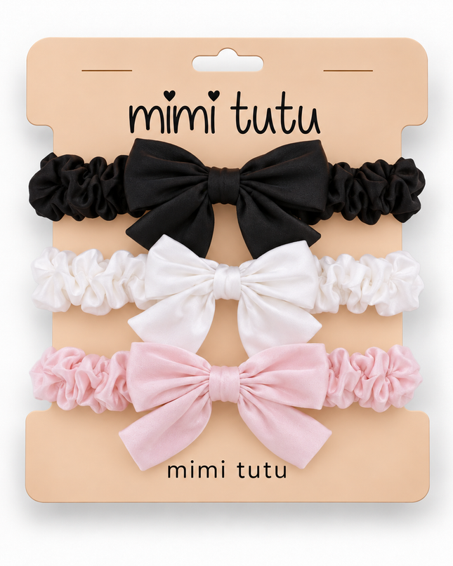 kids atelier mimi tutu Bow Accent Scrunchie Set