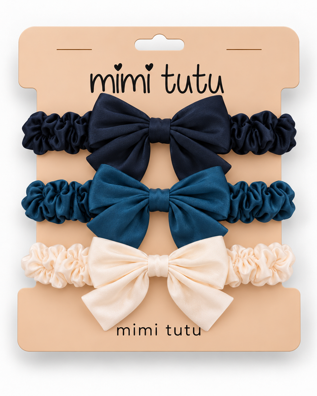 kids atelier mimi tutu Bow Accent Scrunchie Set