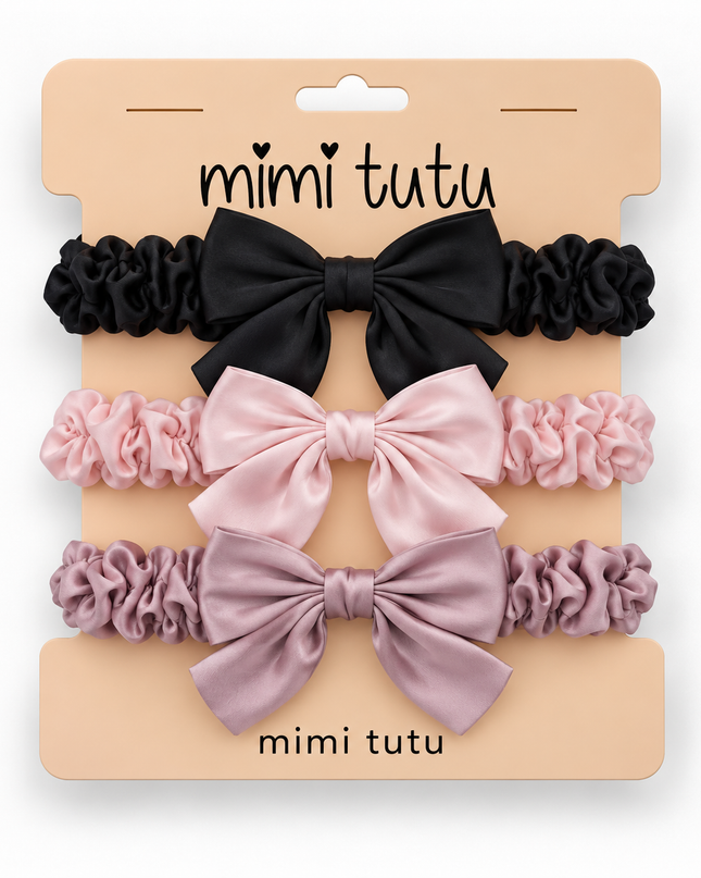 kids atelier mimi tutu Bow Accent Scrunchie Set