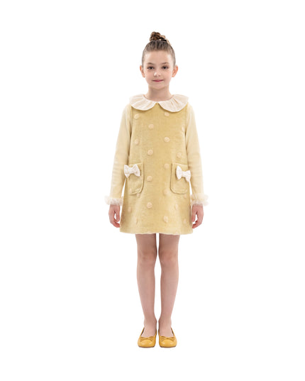 kids atelier mimi tutu Light Yellow Maura Sweetbow Dress Sets